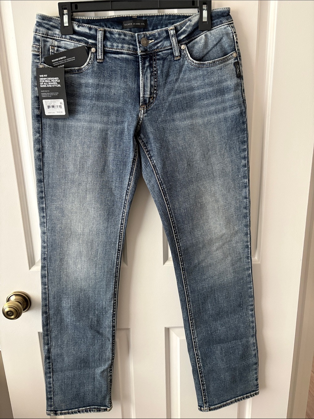 Silver Jeans Women's Slim Straight in Light Blue Wash